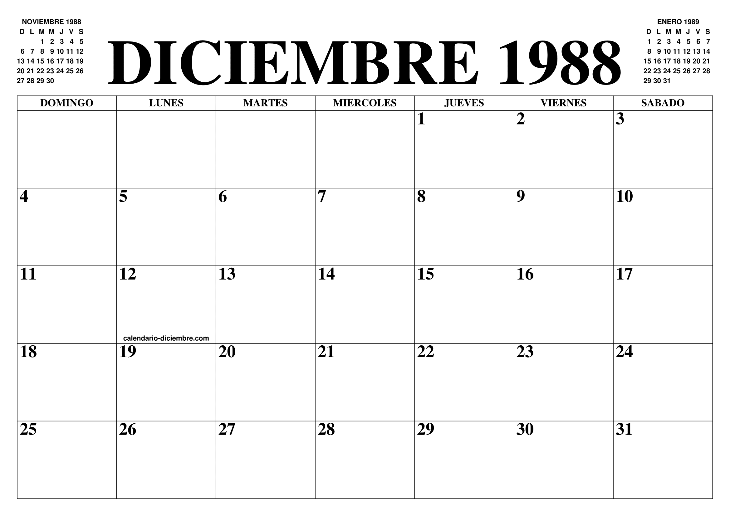 Calendario Diciembre El Calendario Diciembre Para Imprimir Gratis Mes Y Ano Agenda